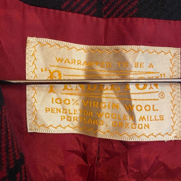 Vintage Pendleton wool plain blazer coat S/M - Picture 4 of 13